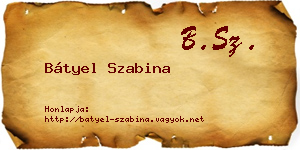 Bátyel Szabina névjegykártya